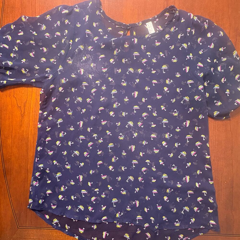 Ophelia for FC Navy Semi Sheer Top Size Medium